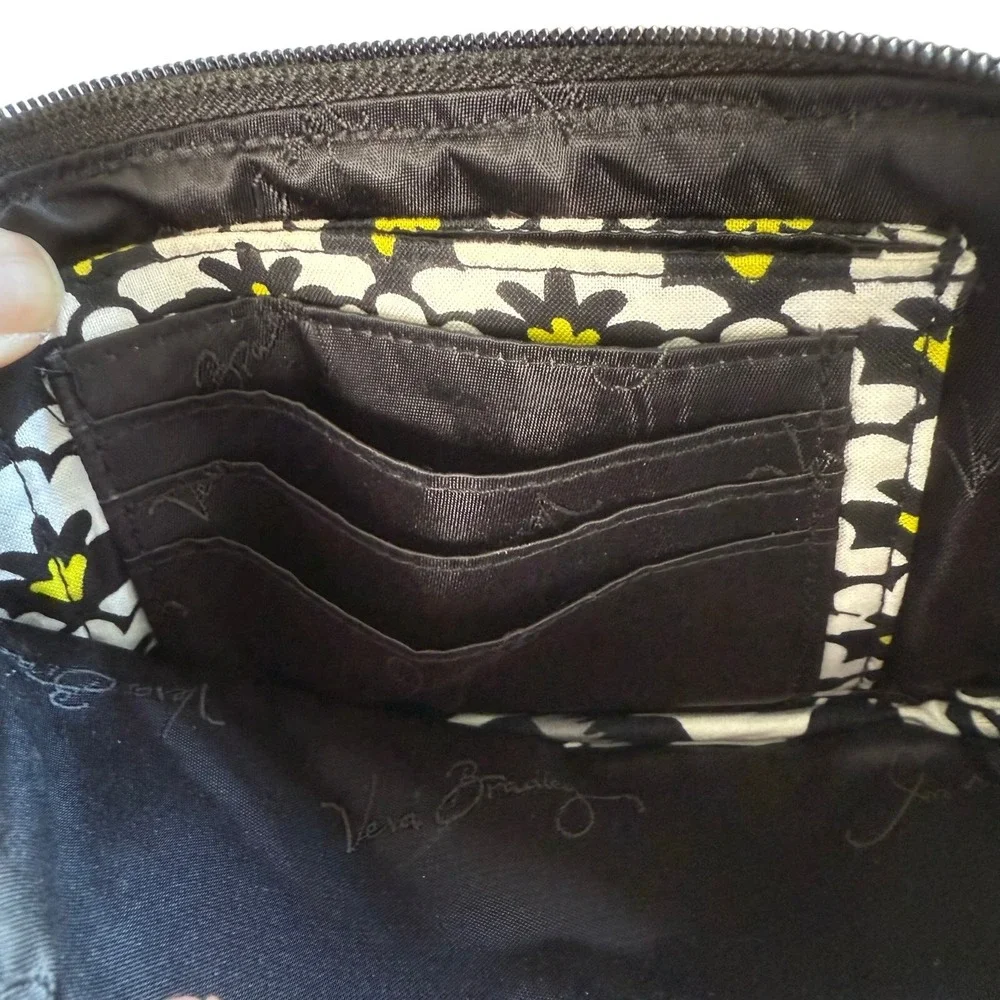 Vera‎ Bradley Tote and Wristlet Set Women Large Black White Floral Nightingale